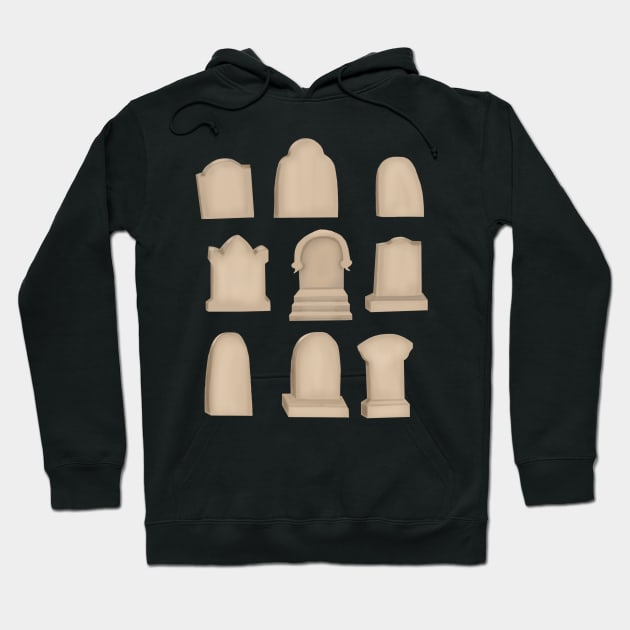 Gravestones Hoodie by tesiamarieart